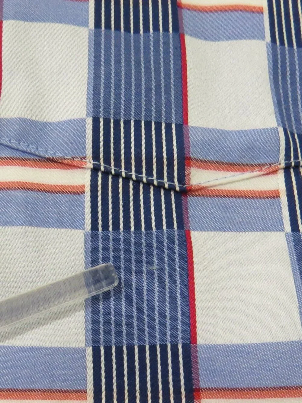 BUGATCHI Men's Button Down Shirt, Cotton SIZE Large Blue, Red, Plaid